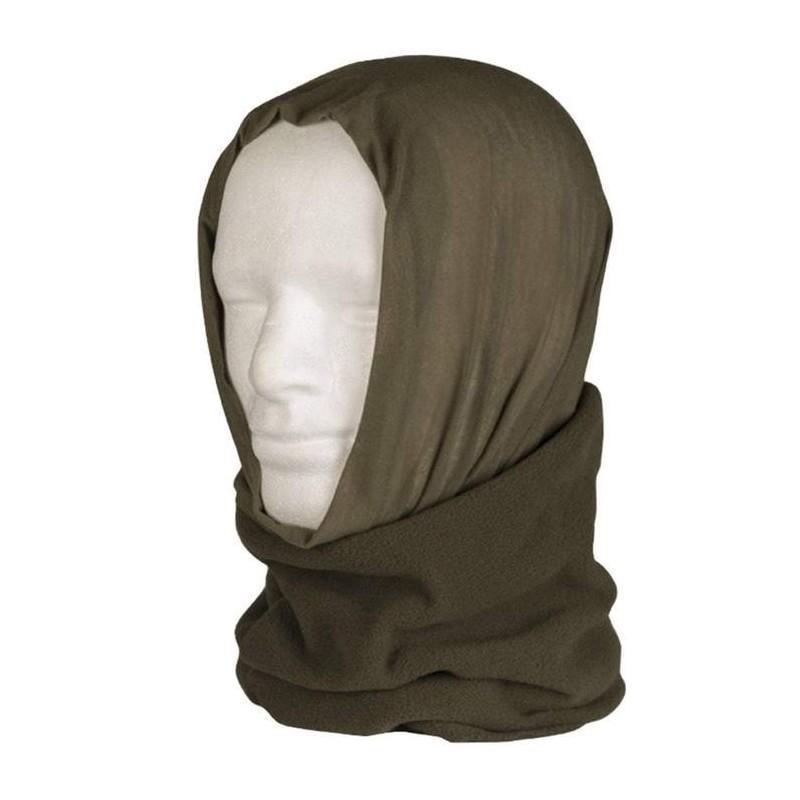 Tour de cou multifonction Mil-Tec en polyester avec partie polaire chaude convertible en bonnet, headwrap, masque ou bandeau