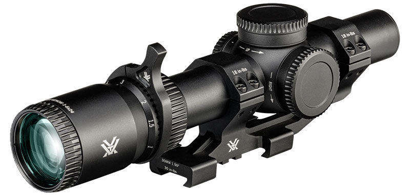 Vortex Pack - Lunette Venom + Montage grossissement 1-6 x 24 mm champ 42 m- 6,67 m à 100 mètres