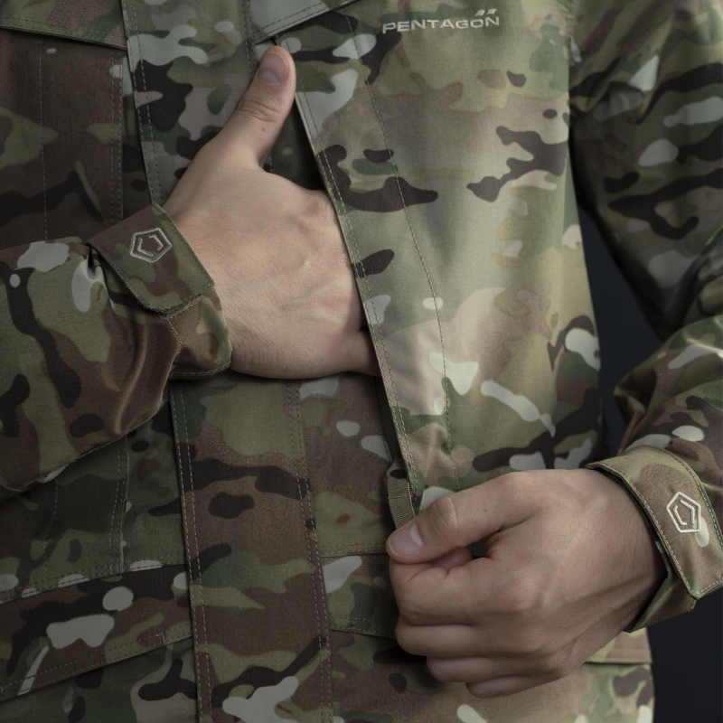 Veste de pluie Pentagon Hurricane nylon triple laminé Ydor|Tec coutures thermosoudées