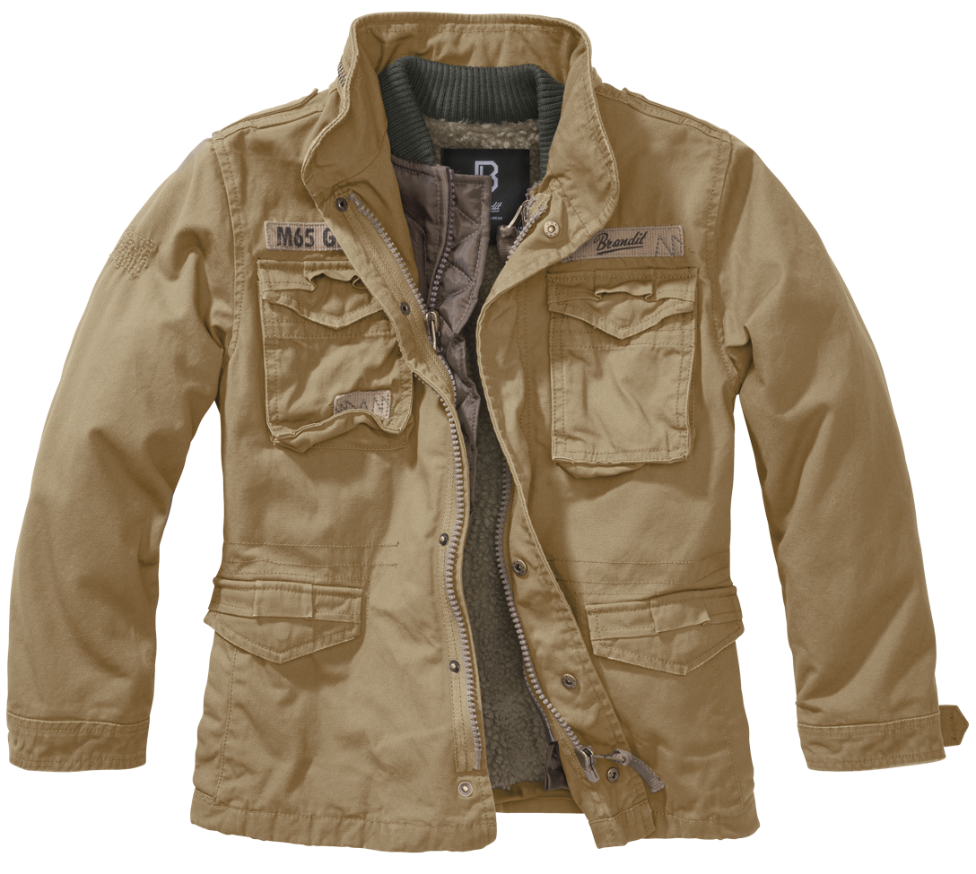 Veste enfant Brandit M65 Giant coton doublure amovible six poches et capuche dans le col