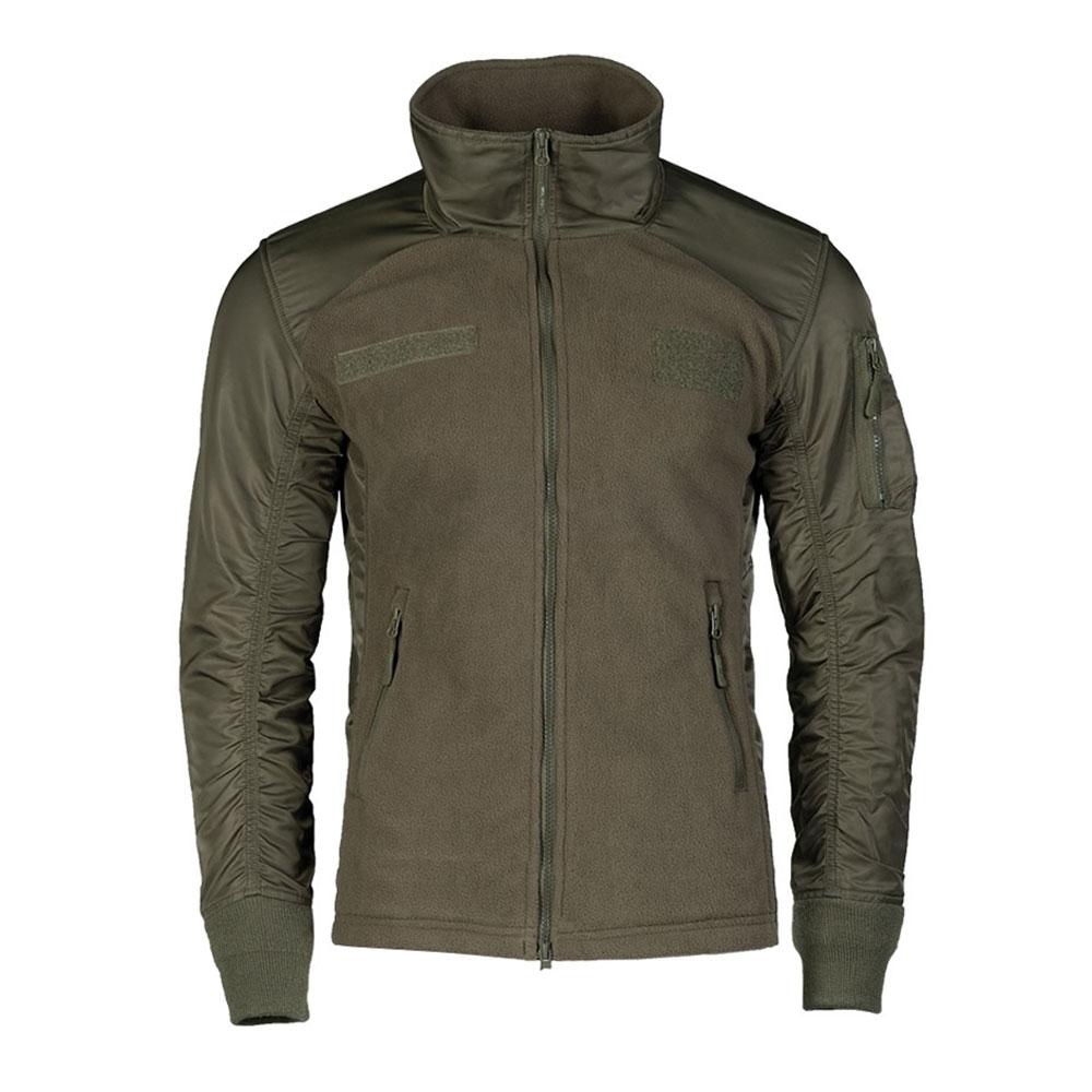 Veste polaire Mil-Tec USAF style aviateur torse polaire manches nylon avec fermeture éclair deux sens
