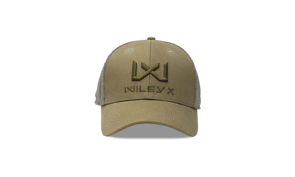 Casquette Trucker Wiley X 6 panneaux à visière pré-courbée et maille arrière aérée