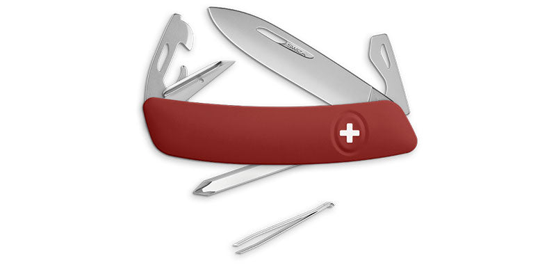 Couteau suisse Swiza D04 Allmatt plaquettes synthétiques 6 outils cruciforme n°1-3