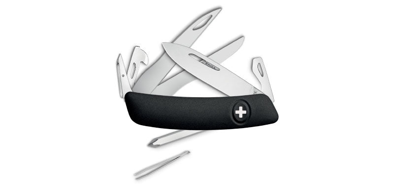 Couteau suisse Swiza D08 Scissors 7 outils ciseaux et tournevis cruciforme n°1-3