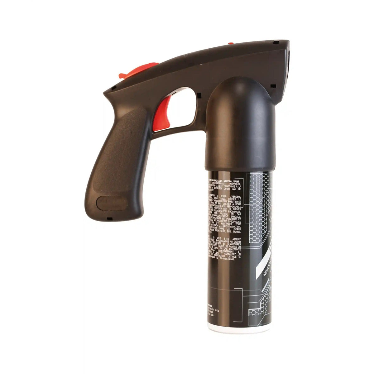 Aérosol de défense Defense One gel CS 300 ml à poignée, portée 5 à 7 mètres