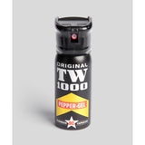 Aérosol de défense TW1000 poivre gel 50 ml portée 5 à 6 m bouchon de sécurité