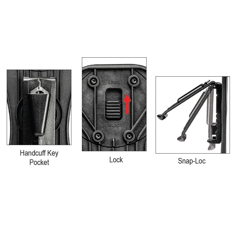 Porte-menottes ASP Exo-S Case pour menottes Sentry verrouillable 109 x 83 mm