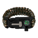 Bracelet de survie en paracorde Ares avec sifflet boussole allume-feu et lame