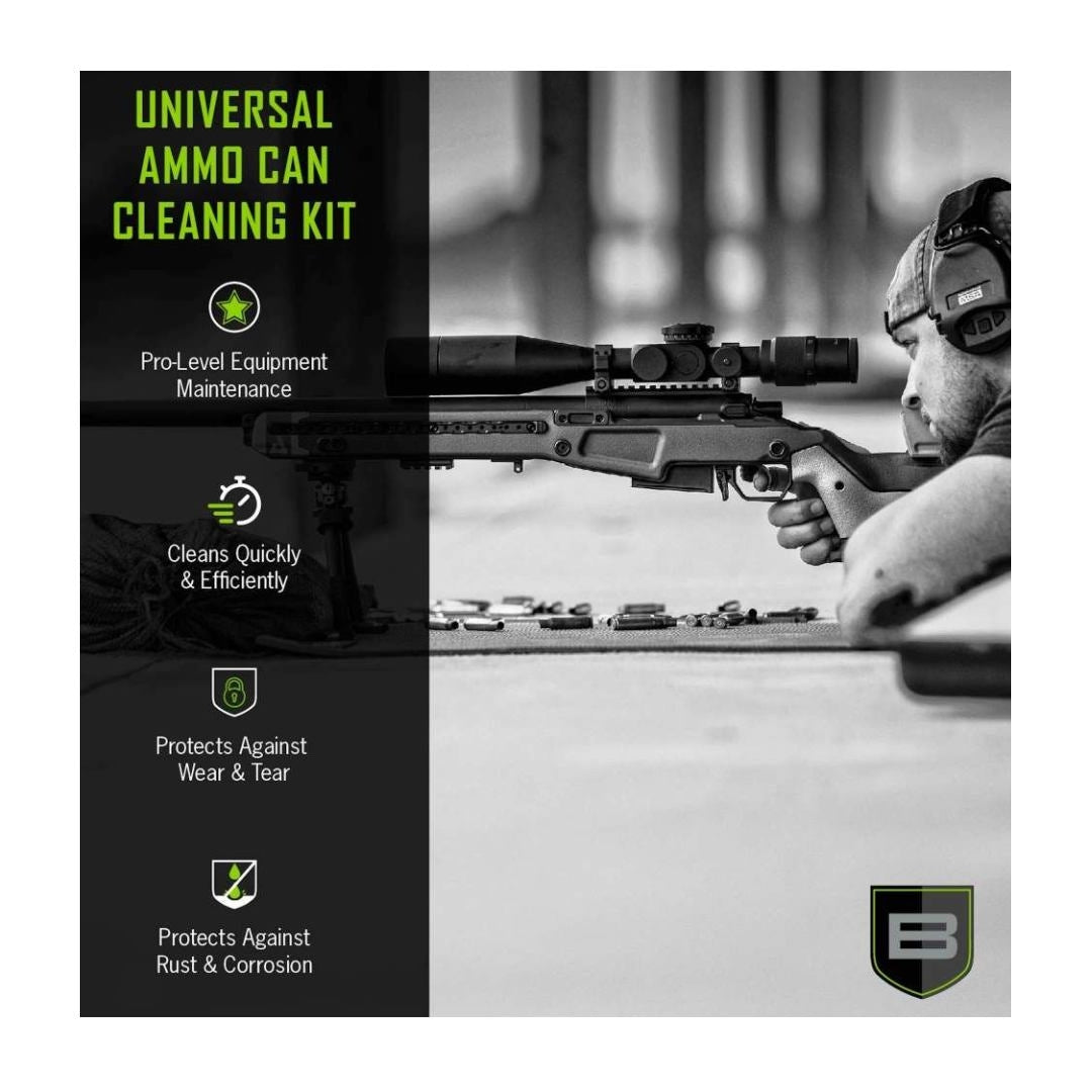 Kit de nettoyage universel Breakthrough en caisse à munitions douze calibres