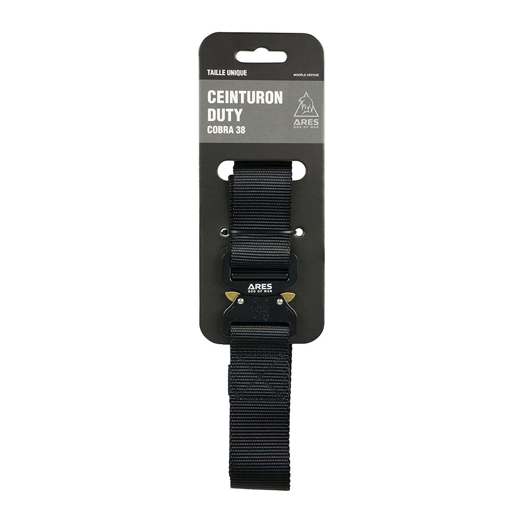 Ceinturon tactique Ares Duty Fast à boucle métallique double verrouillage, 38 ou 45 mm