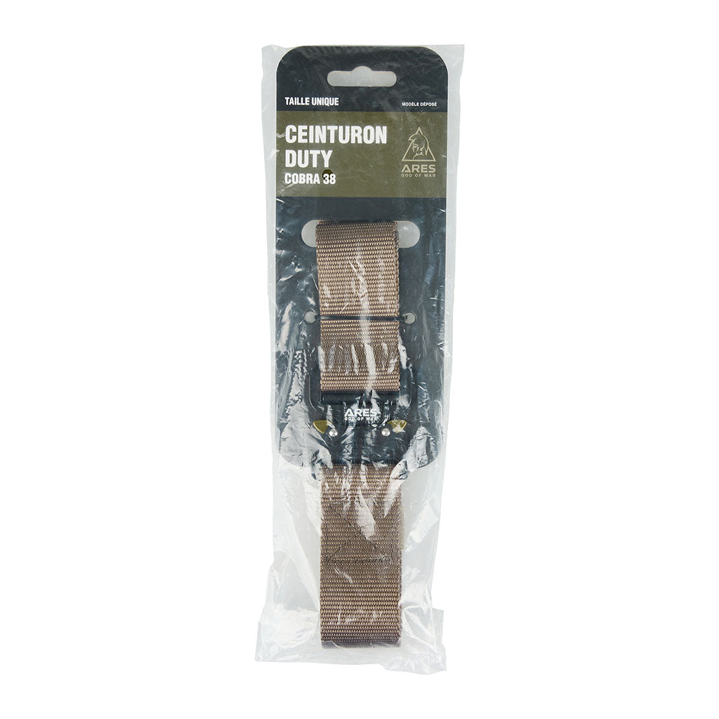 Ceinturon tactique Ares Duty Fast à boucle métallique double verrouillage, 38 ou 45 mm