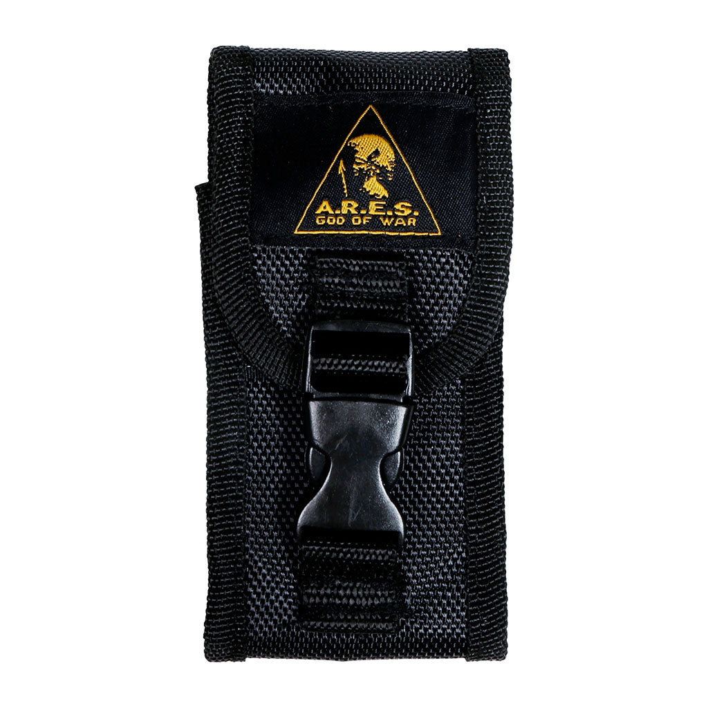 Couteau pliant Ares Camo Rescue manche métallique coupe-sangle et brise-vitre 21 cm