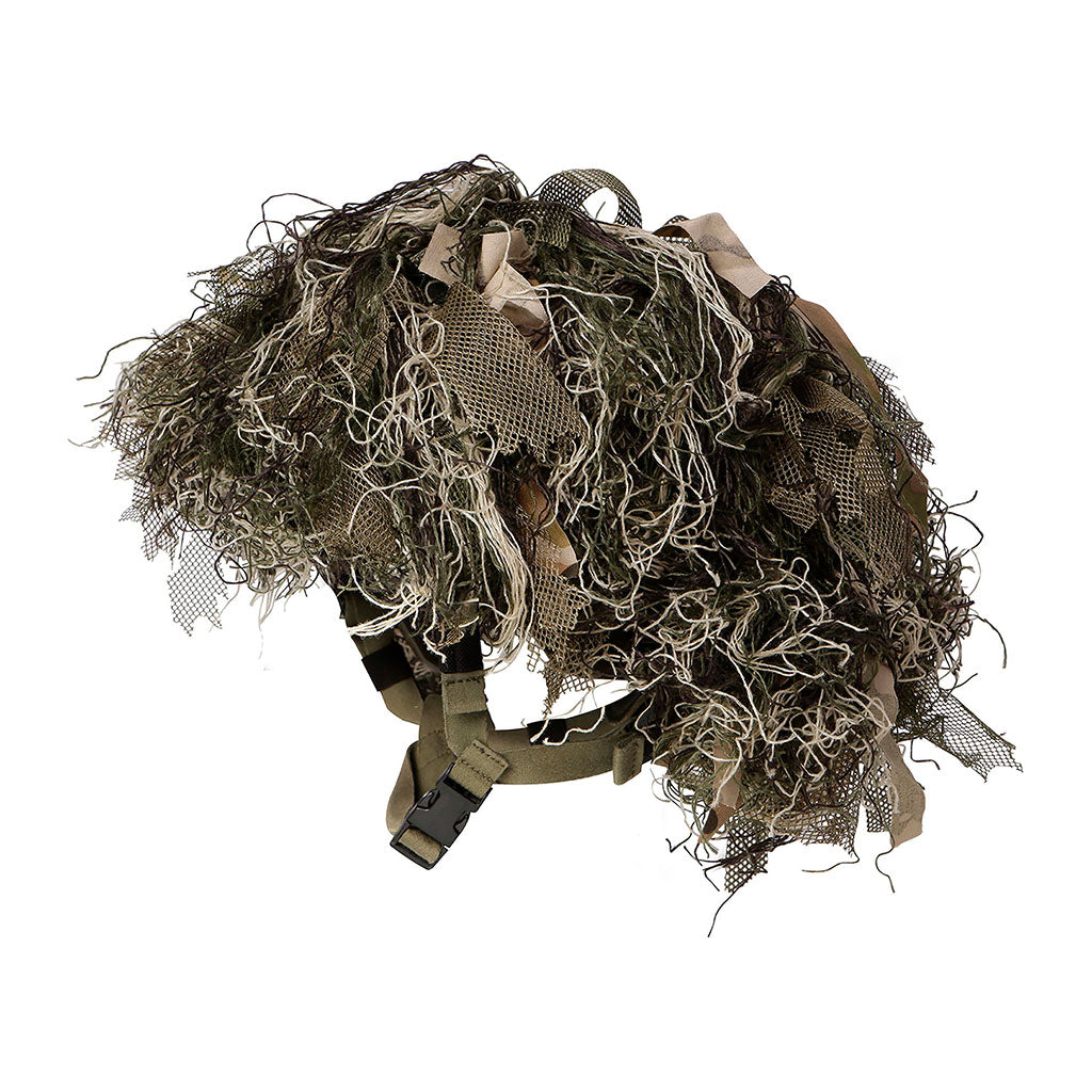 Couvre-casque Ghillie Ares pour casque FELIN fibres longues à retailler par l'utilisateur
