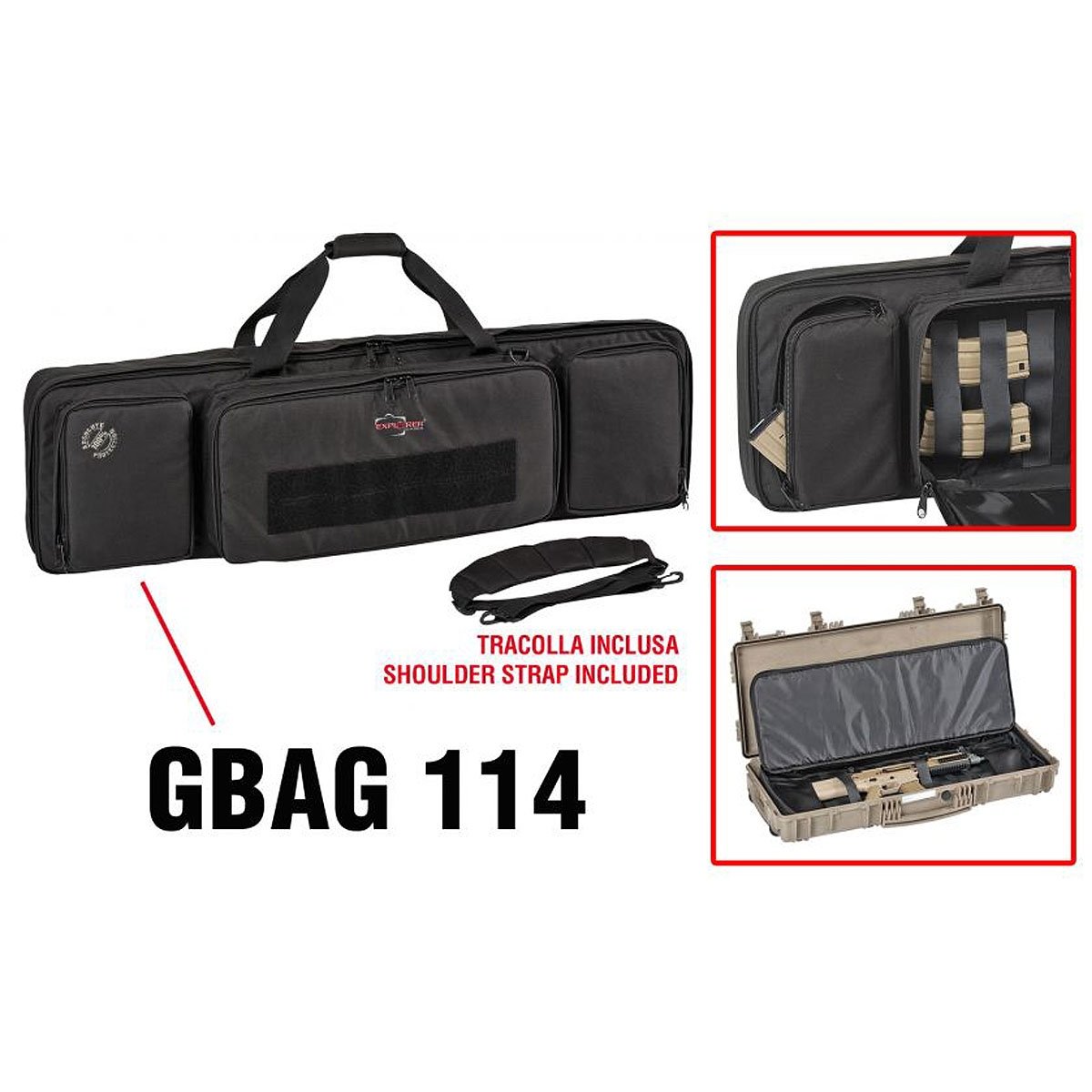 Housse pour arme Explorer Cases Gun Bag 44 matelassée 445 x 345 x 90 mm tissu 600D