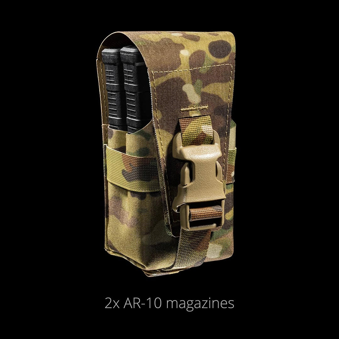 Porte-chargeur double 7.62 Frog Pro à boucle ITW Nexus renfort Tegris 110 g