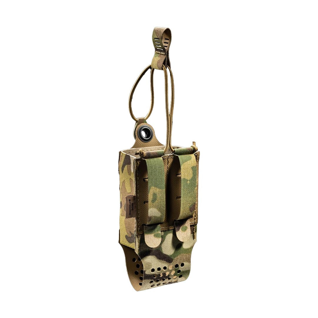 Pochette radio AN/PRC Frog Pro tissu composite LAHYCO fixation MOLLE 18 x 8 x 4 cm