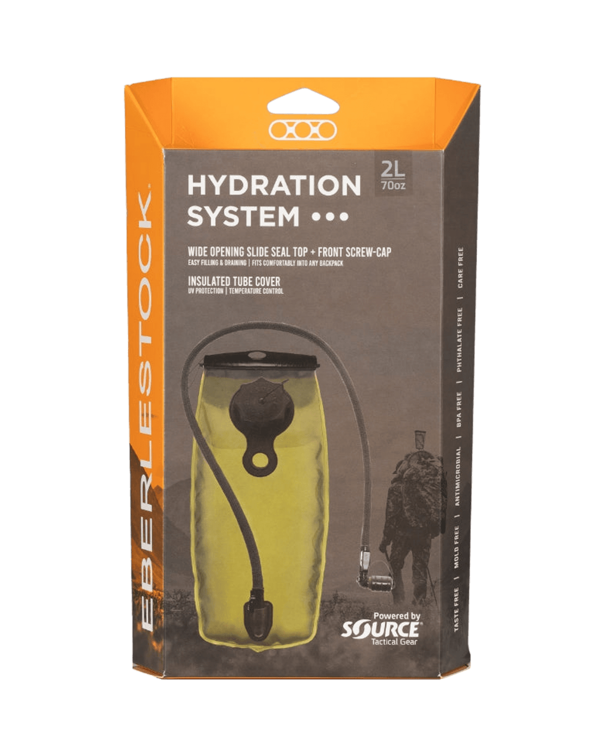 Poche à eau Eberlestock 2 ou 3 litres avec valve d'hydratation à pousser-tirer