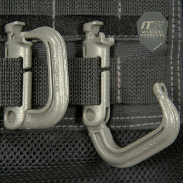 Mousqueton ITW Nexus GrimLoc en polymère 54 x 40 mm pour sangle de 25 mm