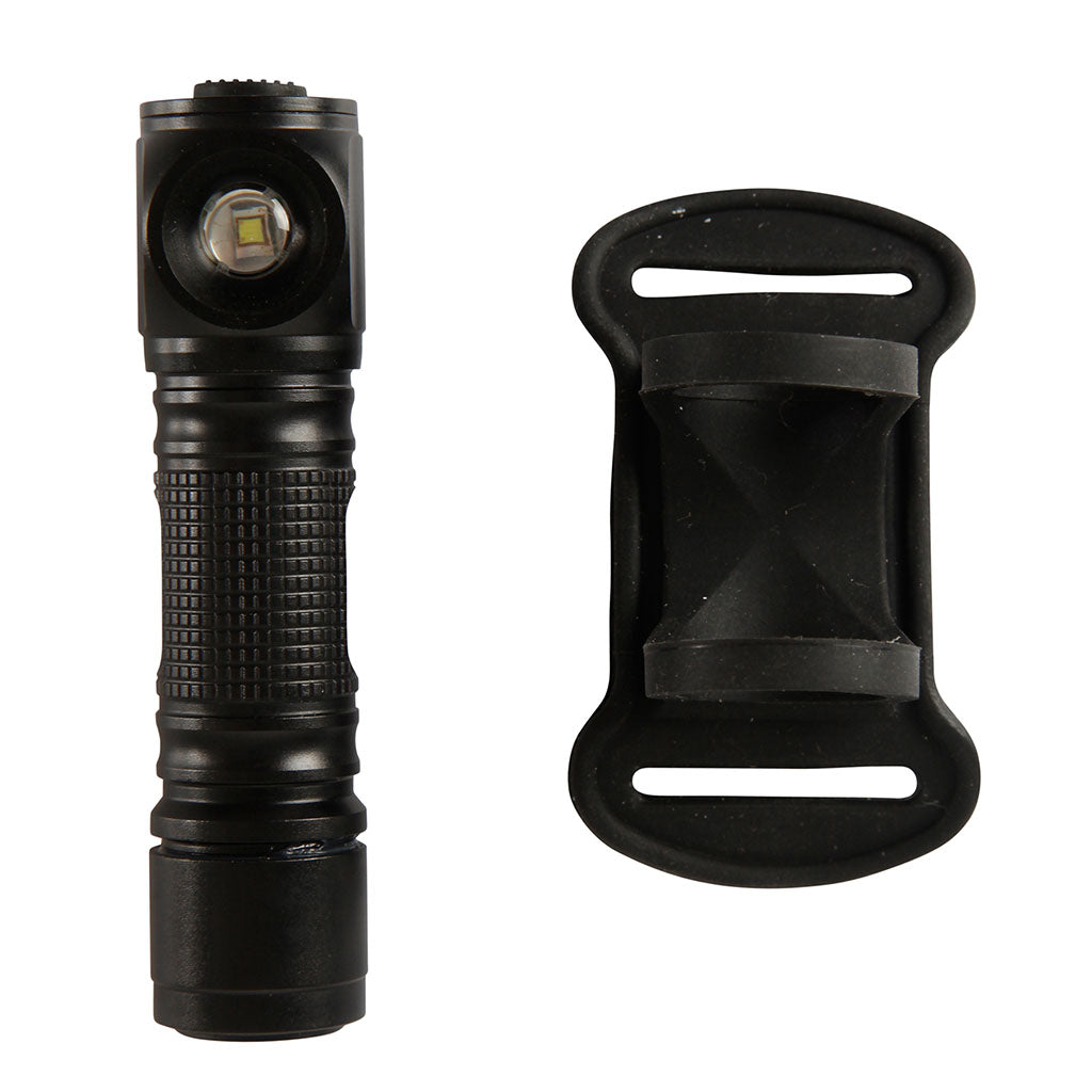 Lampe frontale tactique Ares 100 lumens en aluminium IPX-6 avec embout magnétique