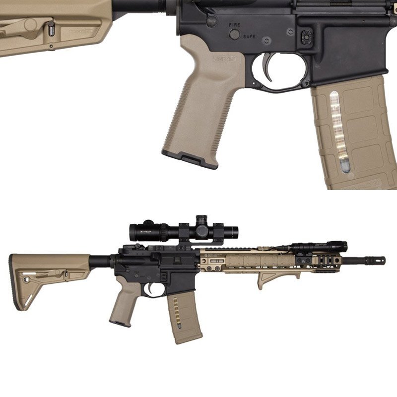 Poignée pistolet MOE-K2+ Magpul pour AR15 et M4 surmoulage caoutchouc trappe de rangement