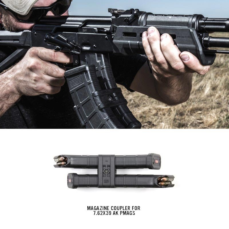 Coupleur MagLink Magpul pour deux chargeurs PMAG 30 coups AK et AKM 79 g