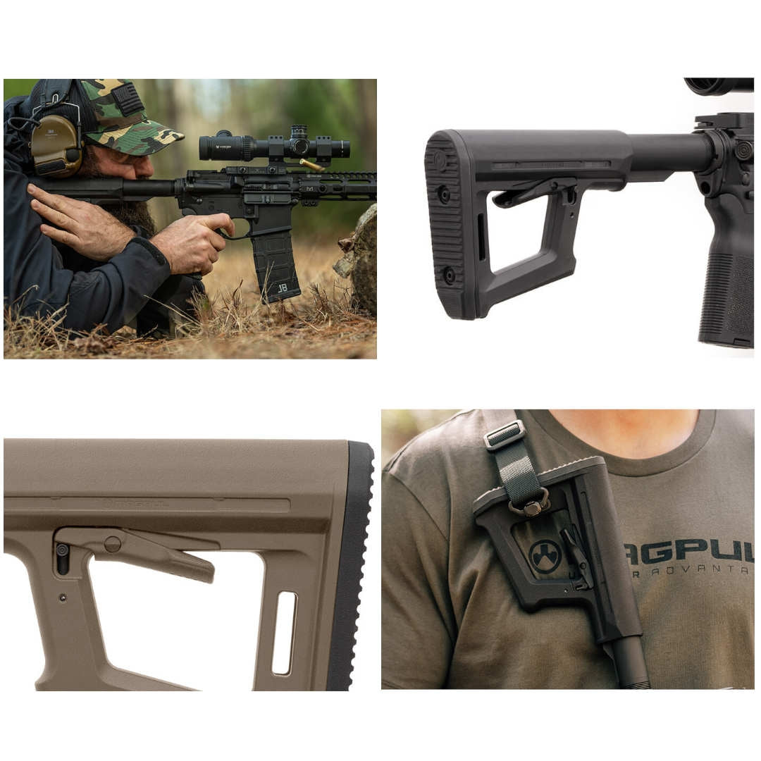 Crosse télescopique MOE PR Carbine Magpul patin d'appui et sangle de main