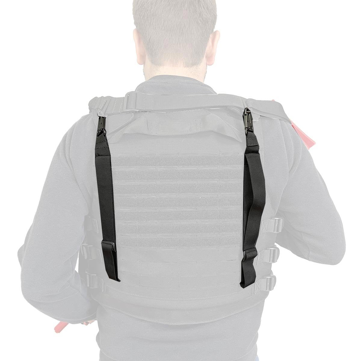 Kit de 2 bretelles Vigilant pour sangle DUKA sur porte-plaques en nylon Cordura