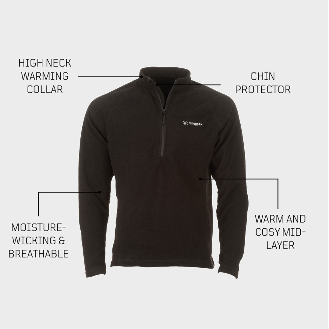 Veste polaire Snugpak Impact Fleece Shirt en polyester 260 g/m² col montant