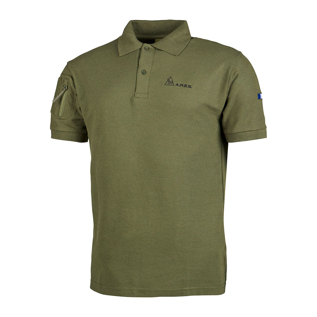 Polo tactique Ares French Army polycoton 230 g/m² poche de manche à glissière