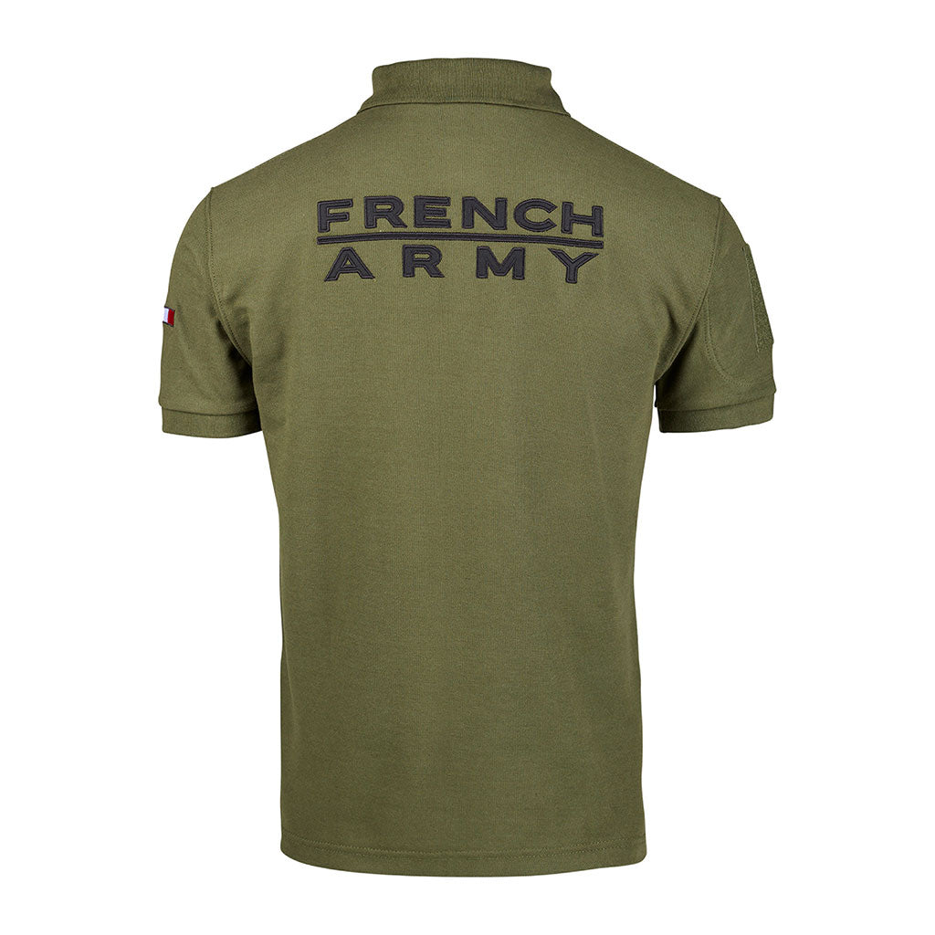 Polo tactique Ares French Army polycoton 230 g/m² poche de manche à glissière