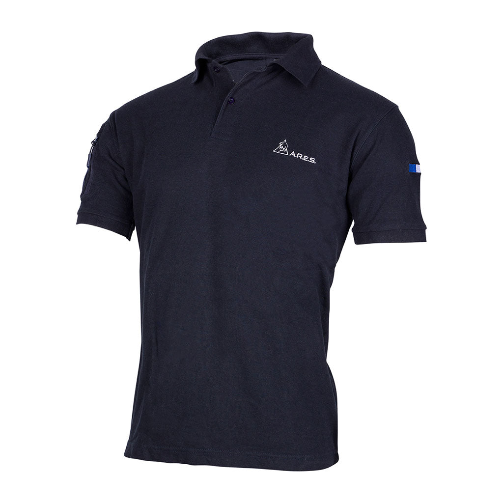 Polo tactique Ares French Forces maille polycoton 230 g/m² et poche de manche