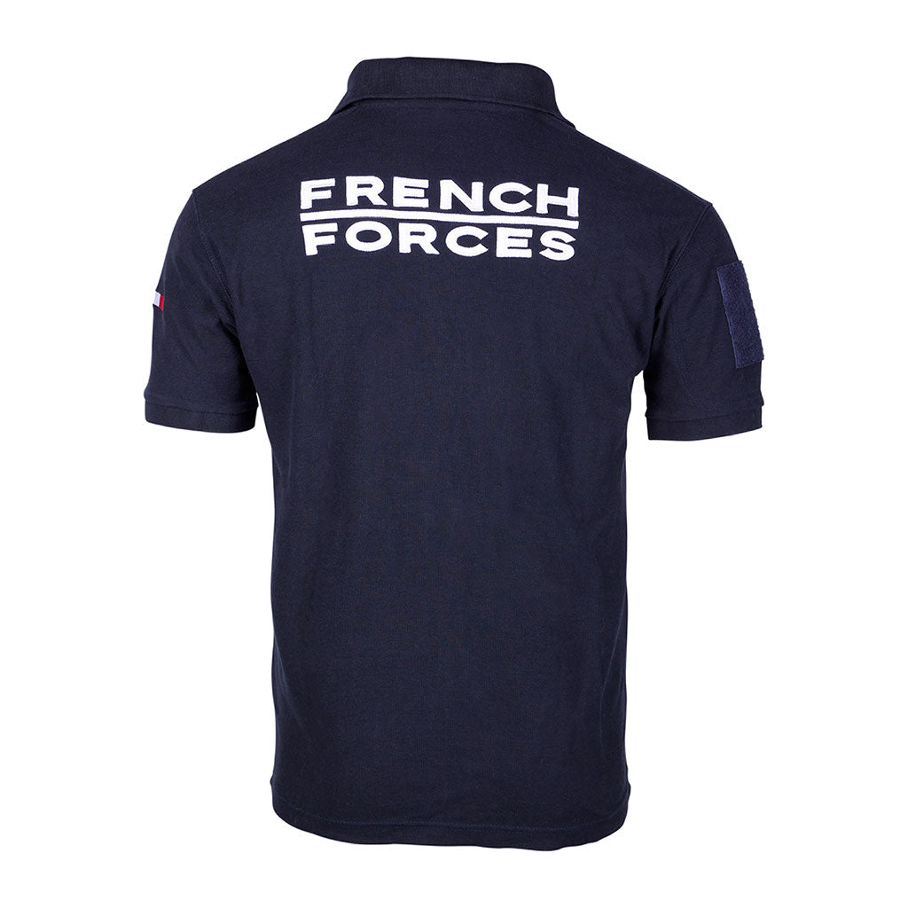 Polo tactique Ares French Forces maille polycoton 230 g/m² et poche de manche
