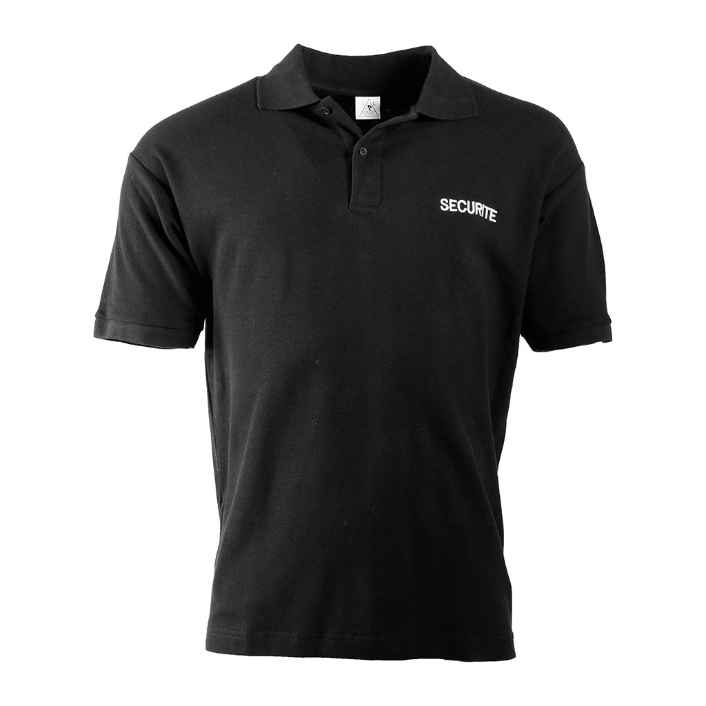 Polo tactique Ares manches courtes broderie SECURITE poitrine et dos