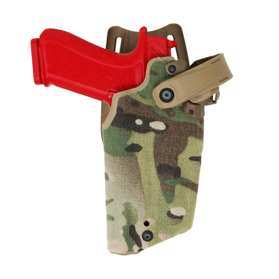 Holster T-LEP Radar 1957 Glock 17/19 Gen5 avec X300U-A et RMR, quatre rétentions en Kydex