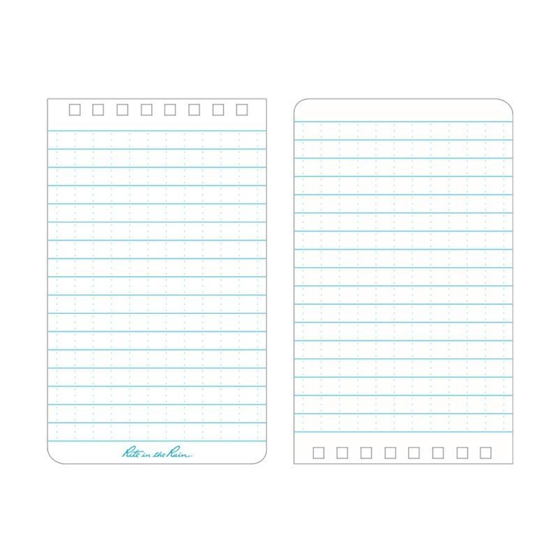 Carnet Rite In The Rain à spirale supérieure 7,5 × 12,5 cm 100 pages Polydura