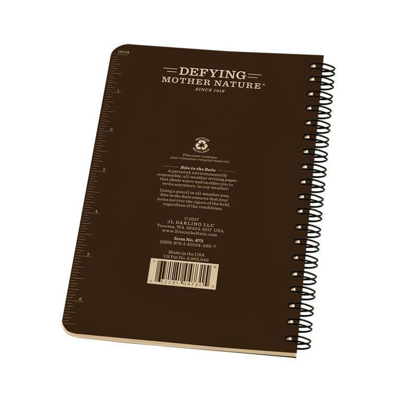 Carnet Rite In The Rain à spirale réglure Universal 11,7 × 17,7 cm 64 pages