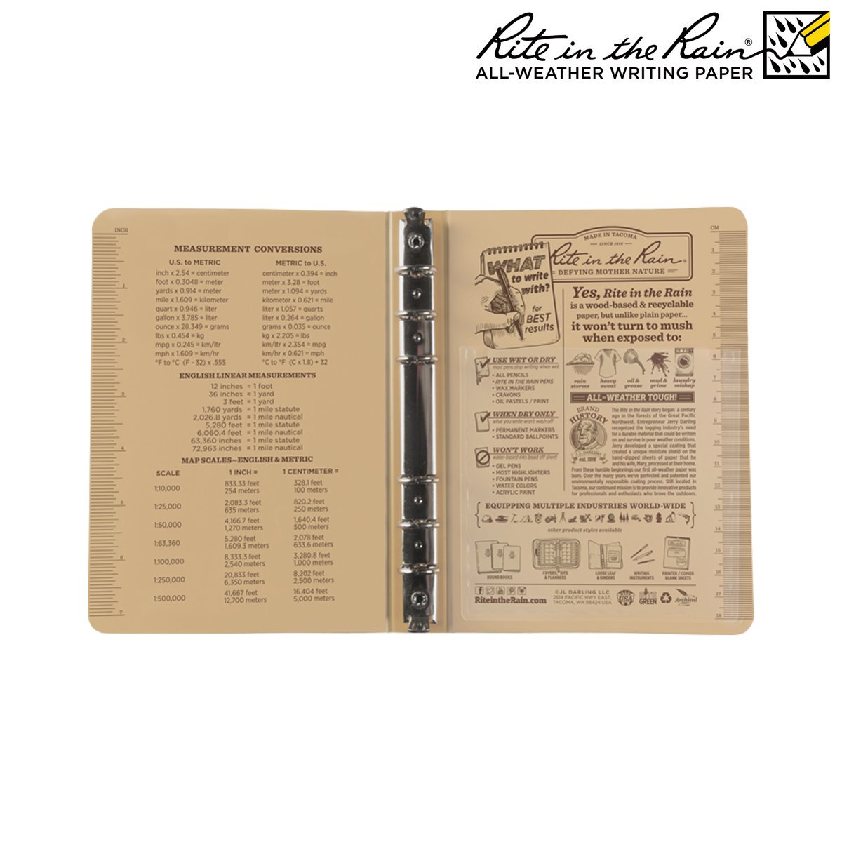 Carnet Rite In The Rain à spirale réglure Universal 11,7 × 17,7 cm 64 pages