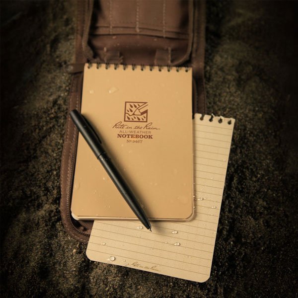 Kit carnet 10 x 15 cm Rite In The Rain housse Cordura à glissière et stylo à bille