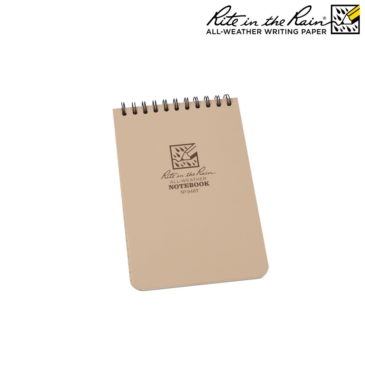 Carnet Rite In The Rain à spirale supérieure 7,5 × 12,5 cm 100 pages Polydura