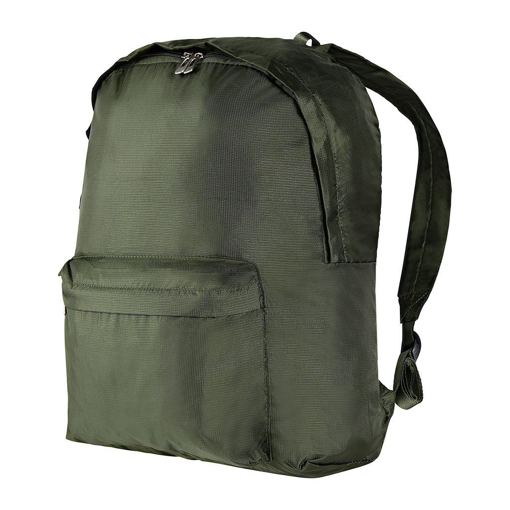 Sac à dos pliable Ares 25 L en nylon Ripstop rangé dans sa pochette intégrée