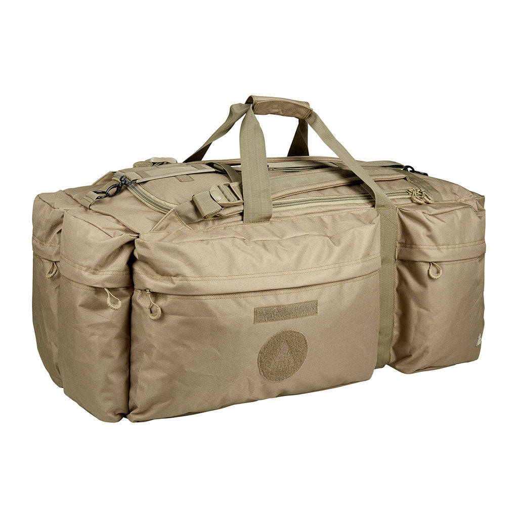 Sac TAP Baroud Ares 100 L 7 poches toile 1200 deniers fond enduit PVC 80 x 37 x 27 cm
