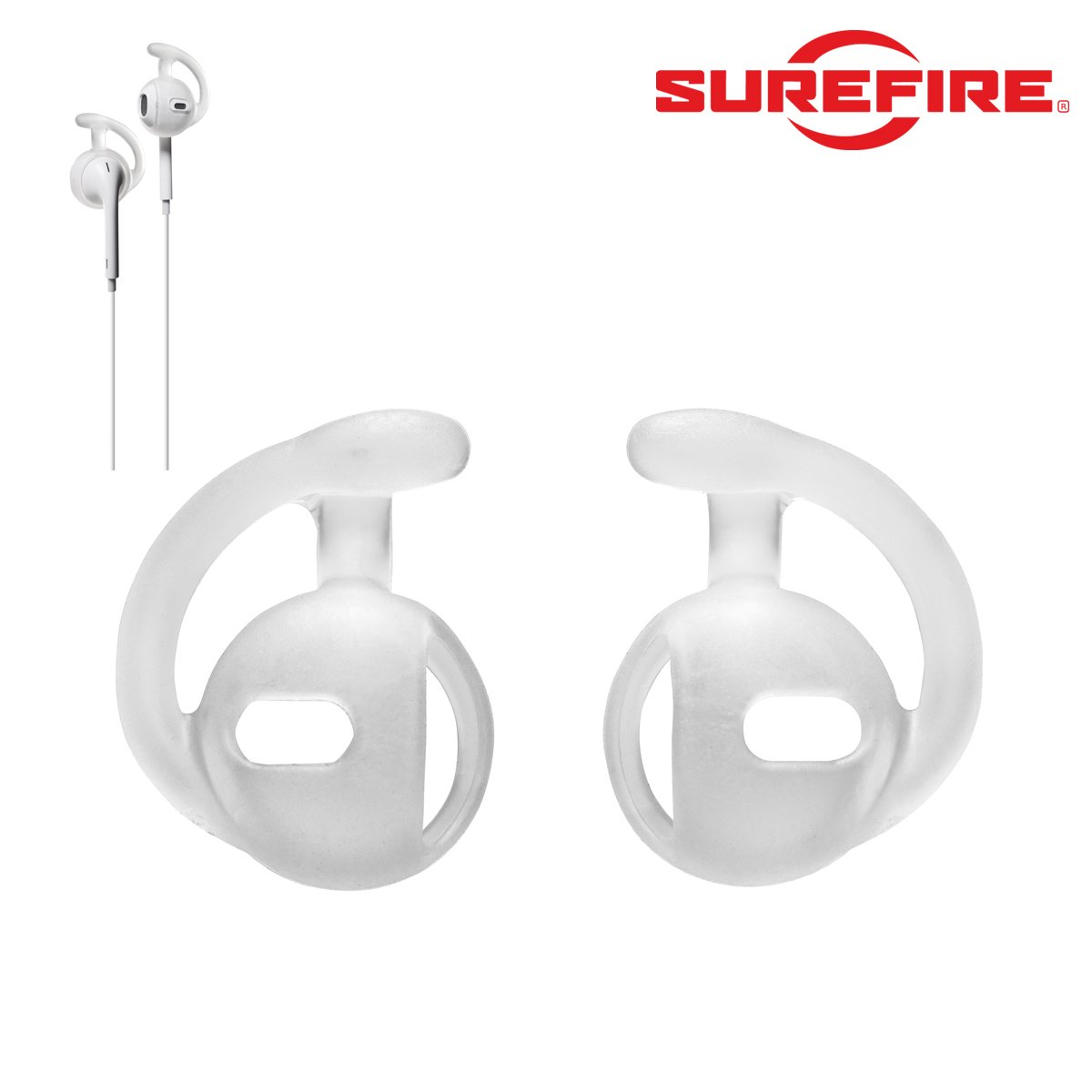 EarLocks universels Surefire ELU1 pour écouteurs circulaires, polymère doux