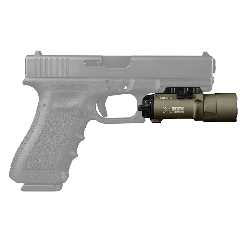 Lampe pour arme Surefire X300-A Ultra 1000 lumens lentille TIR montage Rail-Lock
