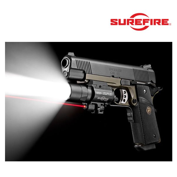 Lampe pour arme Surefire X400 Ultra 1000 lumens avec laser visible 5 mW à 635 nm