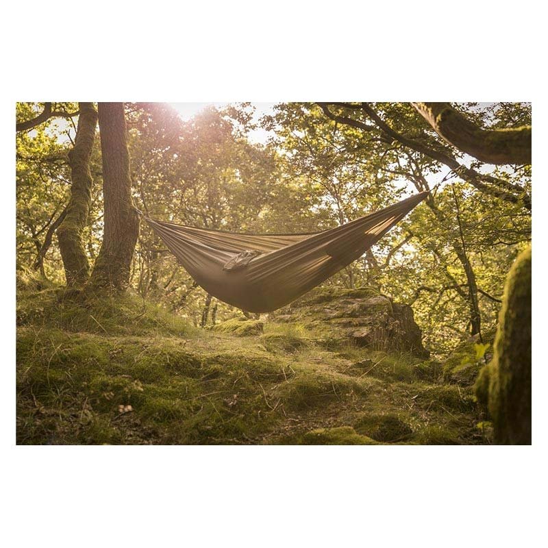 Hamac Snugpak Tropical toile de parachute 275 x 135 cm charge 180 kg avec suspensions