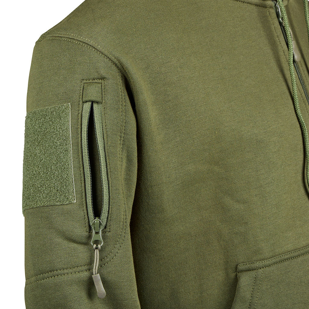 Sweat à capuche Ares polycoton 350 g/m² brodé FRENCH ARMY poche à glissière