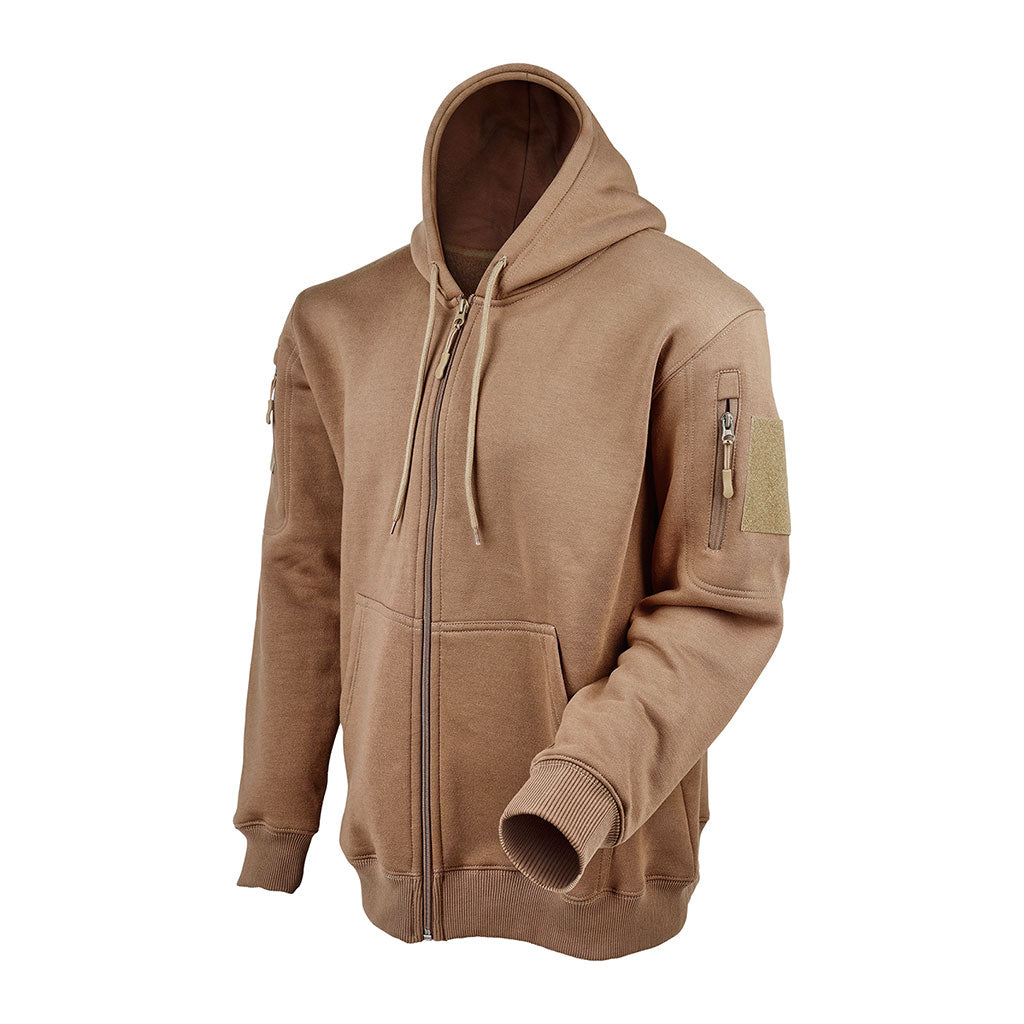 Sweat à capuche Ares à fermeture à glissière polycoton 350 g/m² poches fermées