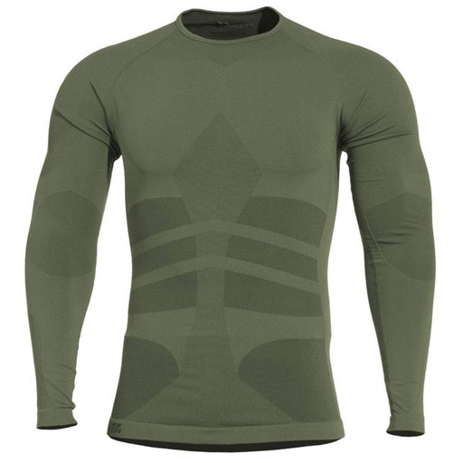 T-shirt thermorégulateur hiver PLEXIS ML Pentagon - Vert olive - XS - M - Welkit.com - 5207153264425 - 1
