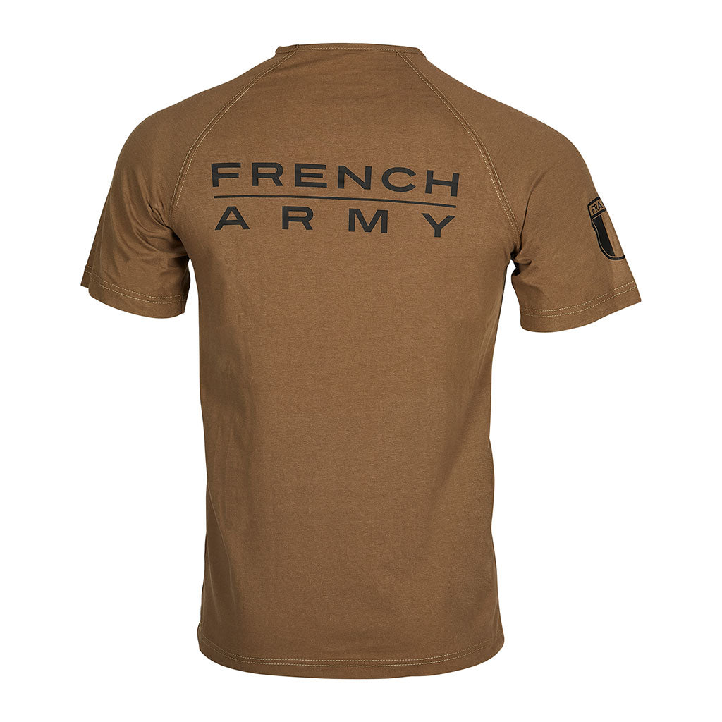 T-shirt Ares French Army 100% coton col rond manches courtes marquage d'armée