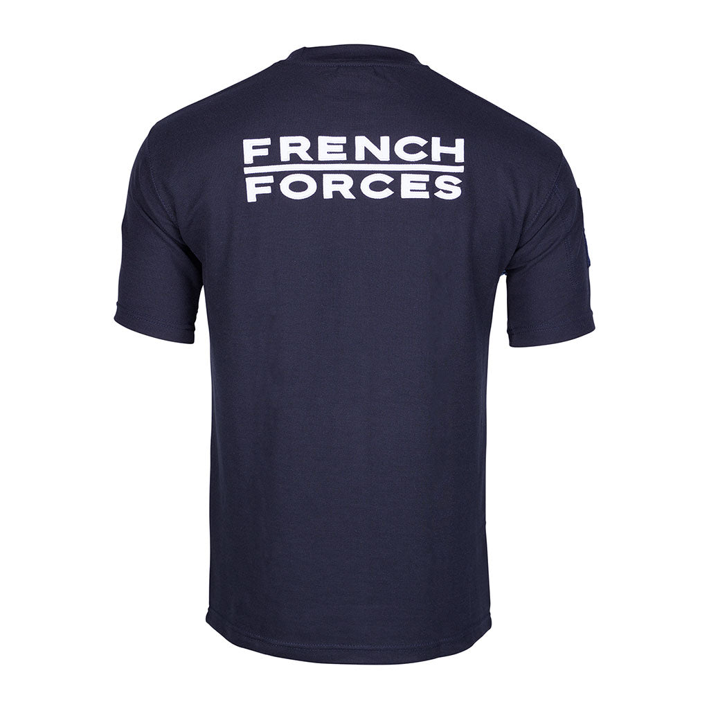 T-shirt Ares French Forces en polycoton 52% coton et 48% polyester brodé au dos